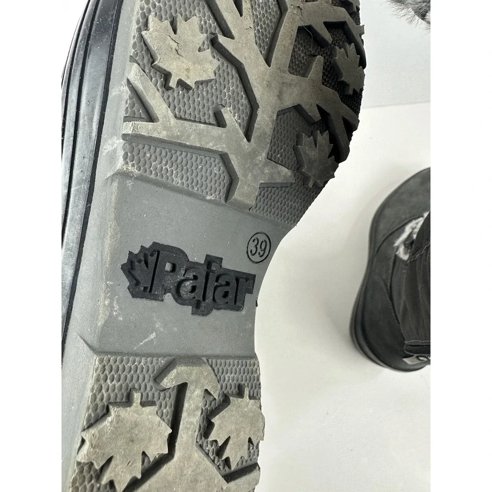 Pajar Women's Knee High Faux Fur Trim Boots Winter Snow Button Grey Size 39 US 8 - Picture 6 of 12